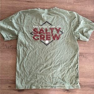 Salty Crew Green Short Sleeve Tee Youth L cotton